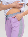 Брюки женские лампас лаванда