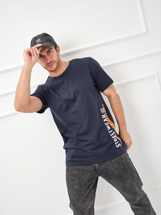 Футболка мужская Норд т.синяя