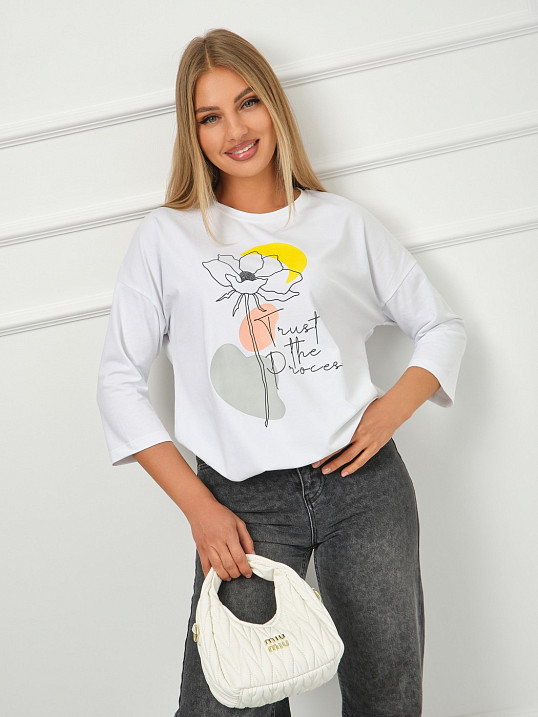 Лонгслив Николь белый