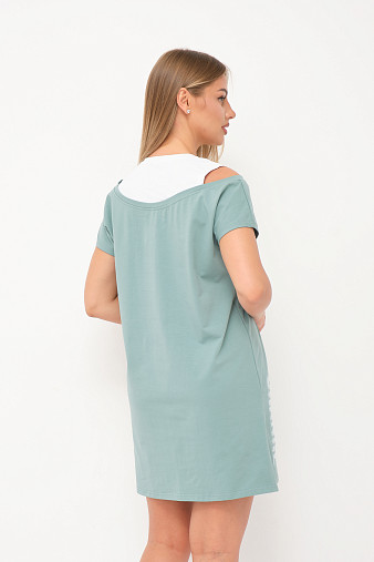 Платье женское Мирэль со стразами изумруд