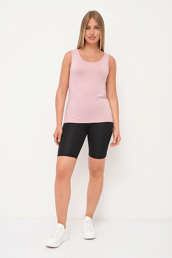 Майка вискозная однотонная пудра