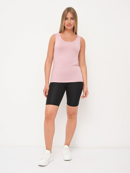 Майка вискозная однотонная пудра