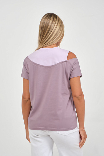 Футболка женская Чика корица/лаванда