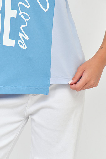 Футболка женская Рефлекс голубой/св.голубой