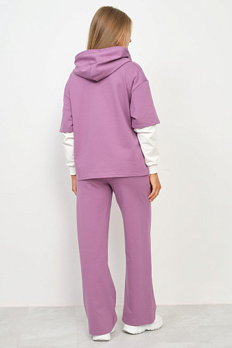 Костюм женский Венди со стразами брусника