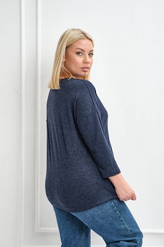 Лонгслив женский Шармэль синий