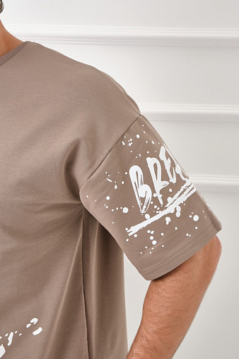 Футболка мужская Дорс футер бежевый