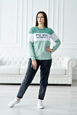 Толстовка женская Триада аква/мята
