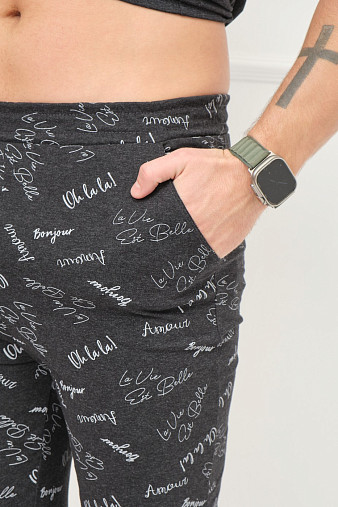 Костюм мужской Джой антрацит/буквы