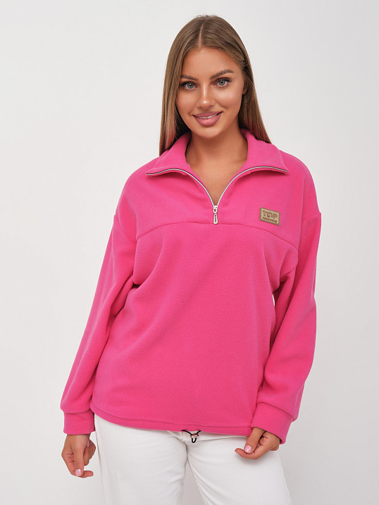 Толстовка жен. Тренд флис малина