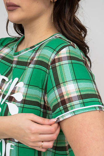 Туника Волшебство мята/клетка