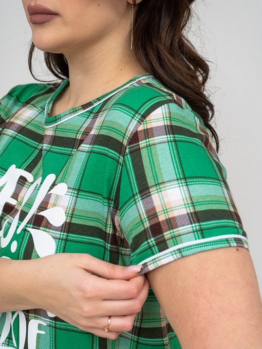 Туника Волшебство мята/клетка