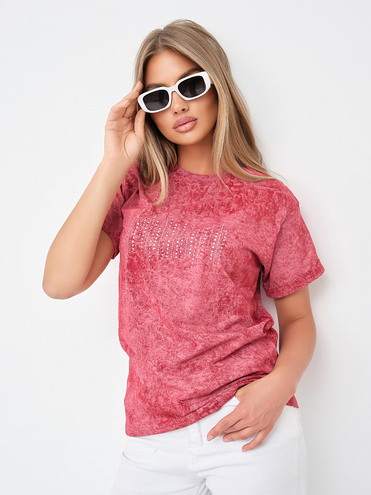 Футболка женская Арабеска бордо