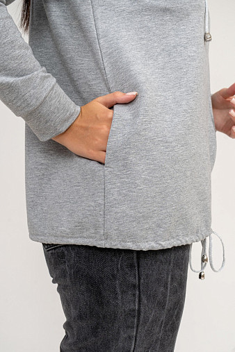 Толстовка женская Мираж футер серый