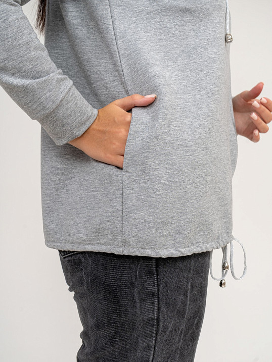 Толстовка женская Мираж футер серый