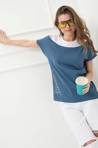 Футболка женская Мирэль петроль