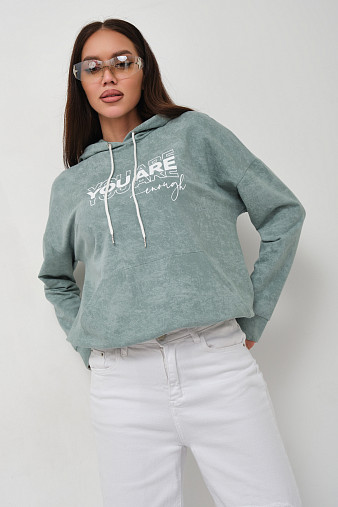 Толстовка женская Винтаж аква