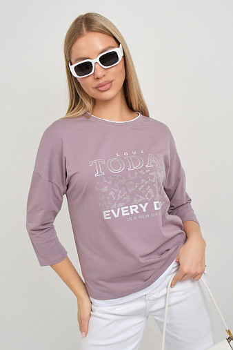 Лонгслив женский Лео корица