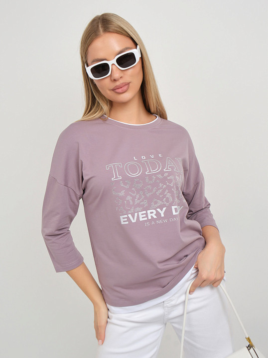 Лонгслив женский Лео корица