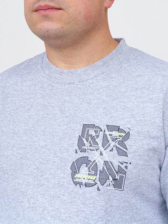 Толстовка мужская Эталон серый/меланж