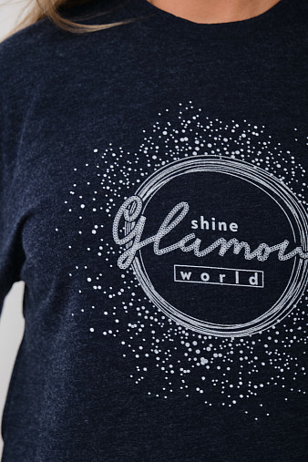 Джемпер жен. Гламур ангора синий