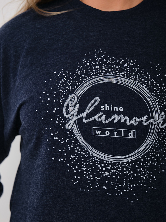 Джемпер жен. Гламур ангора синий