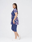 Костюм Симона индиго/цветы