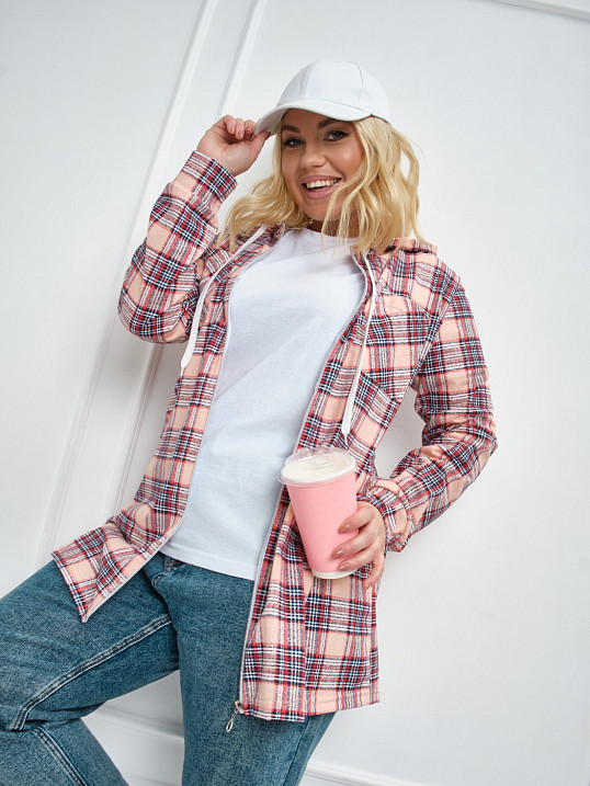 Рубашка Азарт-2 набивная бежевый/клетка