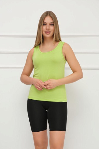 Майка вискозная однотонная лайм