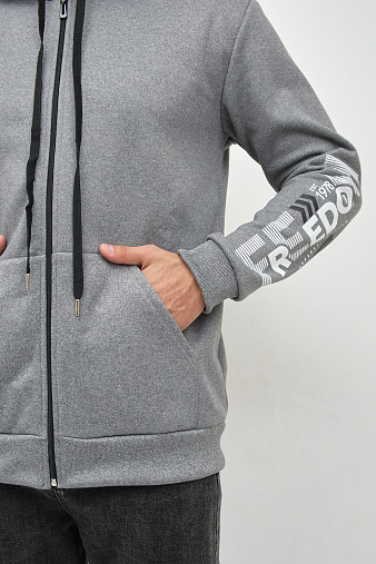 Толстовка муж. Дэнди 3-х нитка начес серый