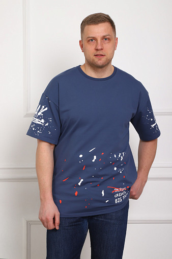 Футболка мужская Дорс футер св.индиго