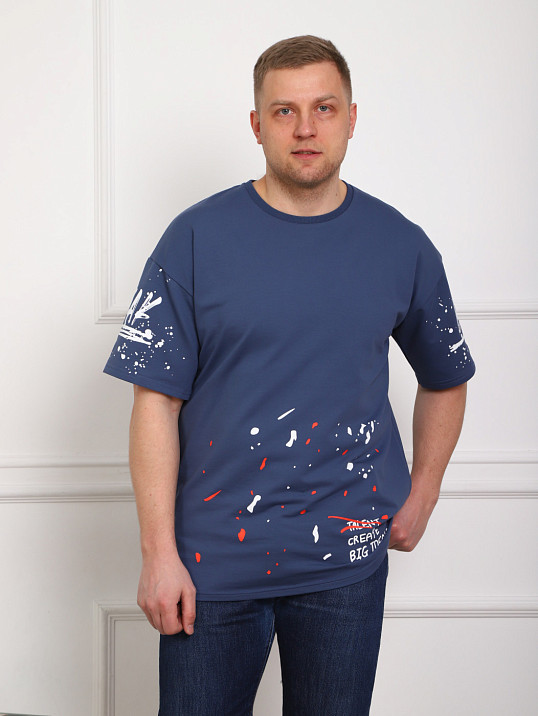 Футболка мужская Дорс футер св.индиго