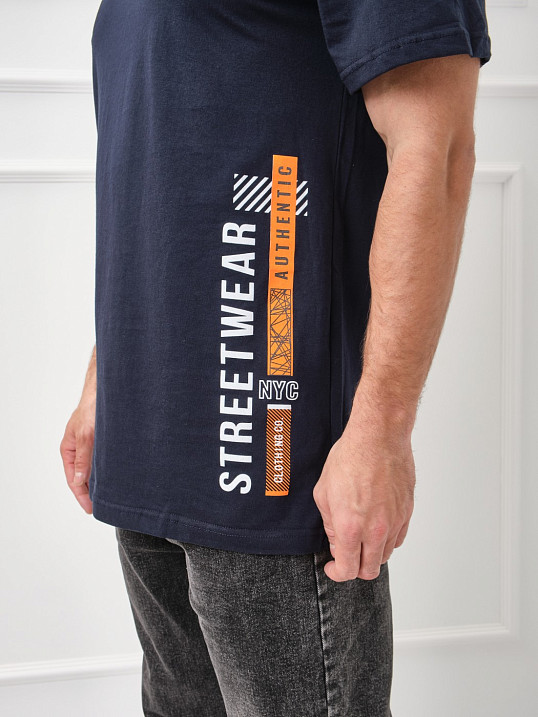 Футболка мужская Норд т.синяя