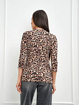 Лонгслив Флирт коричневый/леопард