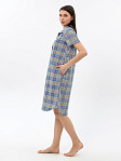 Халат Анна синий/клетка