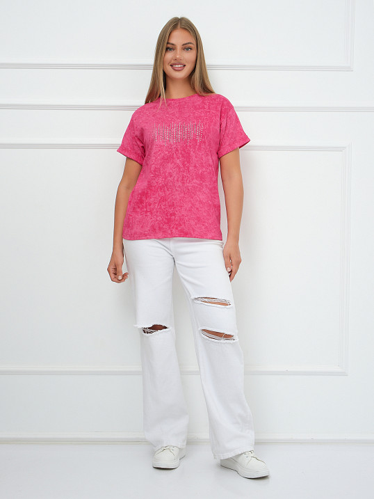 Футболка женская Арабеска фуксия