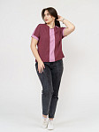 Футболка женская Моника бордо/меланж