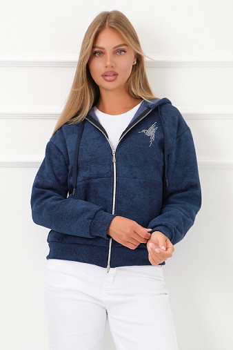 Толстовка женская Дюна начёс индиго