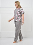 Костюм Моника серый/цветы