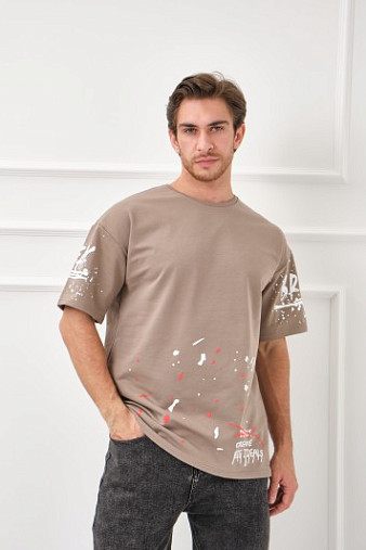 Футболка мужская Дорс футер бежевый