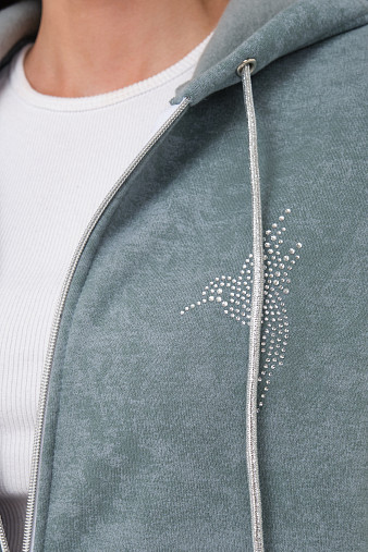 Костюм женский Дюна начёс фисташка