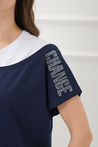 Футболка женская Мирэль т.синий