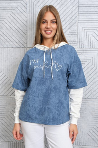 Толстовка женская Венди варенка индиго