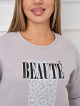 Свитшот женский Бьюти серый