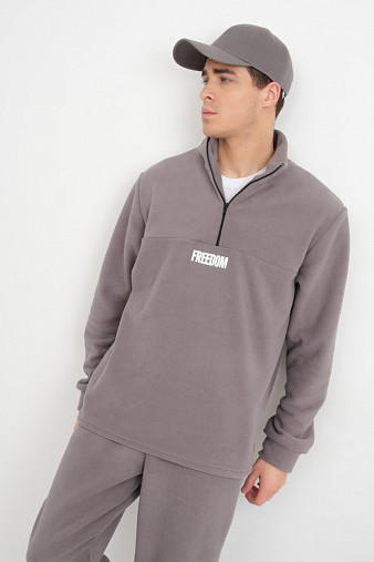 Костюм мужской Бэст флис серый