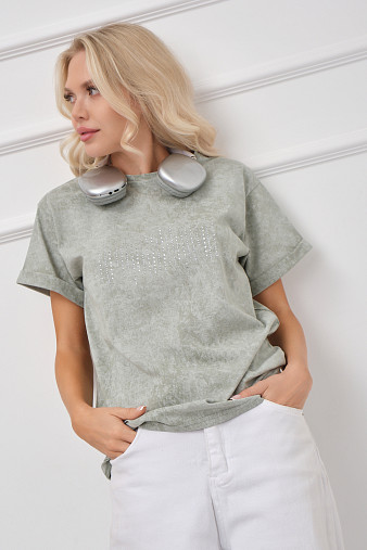 Футболка женская Арабеска фисташка