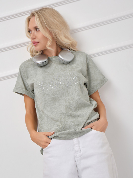 Футболка женская Арабеска фисташка