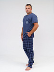 Брюки мужские Легион индиго/клетка