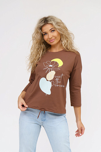 Лонгслив Николь шоколад