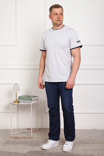 Футболка мужская Смарт серый/меланж